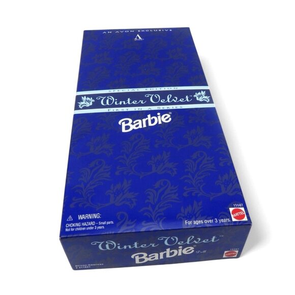 AVON Exclusive BARBIE Special Edition 1995 Winter Velvet Doll Boxed - Picture 3 of 10